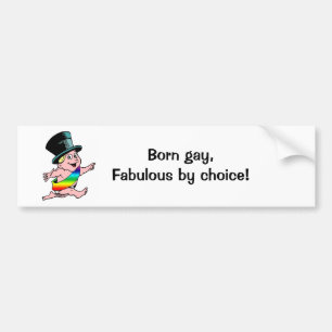Pegatina Para Coche ¡Fabuloso gay nacido, por la opción!