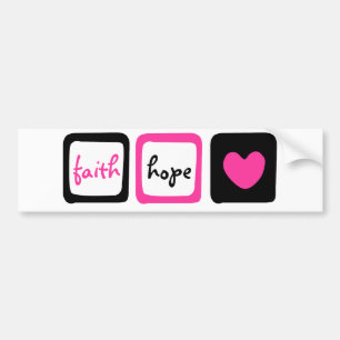 Pegatina Para Coche Faith Hope Love Heart 1 Corinthians 13:13