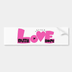 PEGATINA PARA COCHE FAITHHOPELOVE