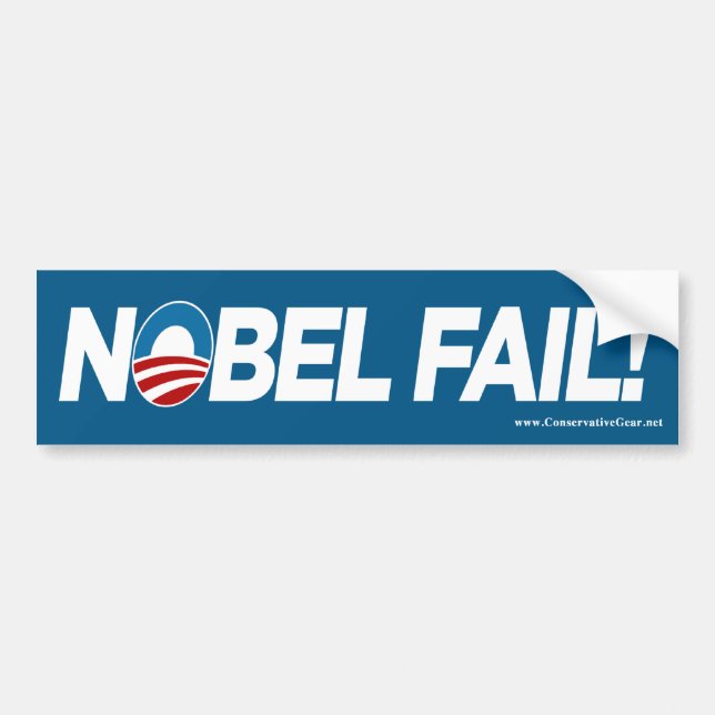 Pegatina Para Coche ¡Fall de Obama Nobel! (Frente)
