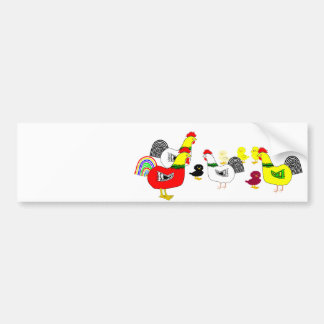 Pegatina Para Coche Familia del pollo