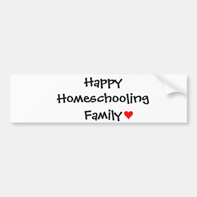 Pegatina Para Coche Familia feliz de Homeschooling (Frente)
