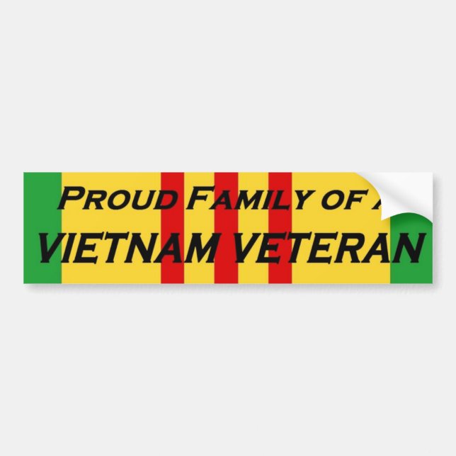 Pegatina Para Coche Familia orgullosa de un veterano de Vietnam (Frente)
