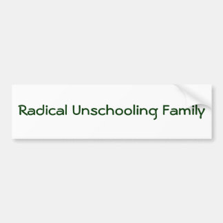 Pegatina Para Coche Familia radical de Unschooling