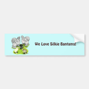 Pegatina Para Coche Familia Silkie Bantam Splash