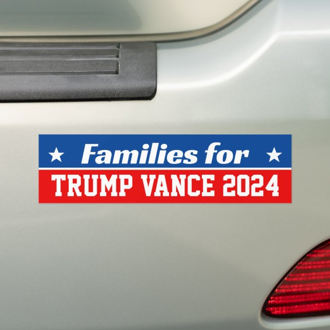 Pegatina Para Coche Familias para Trump Vance 2024 (en coche)