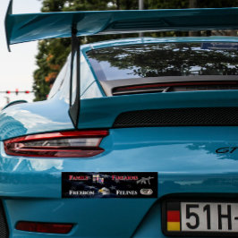 Pegatina Para Coche family, firearms, freedom and felines bumper stick