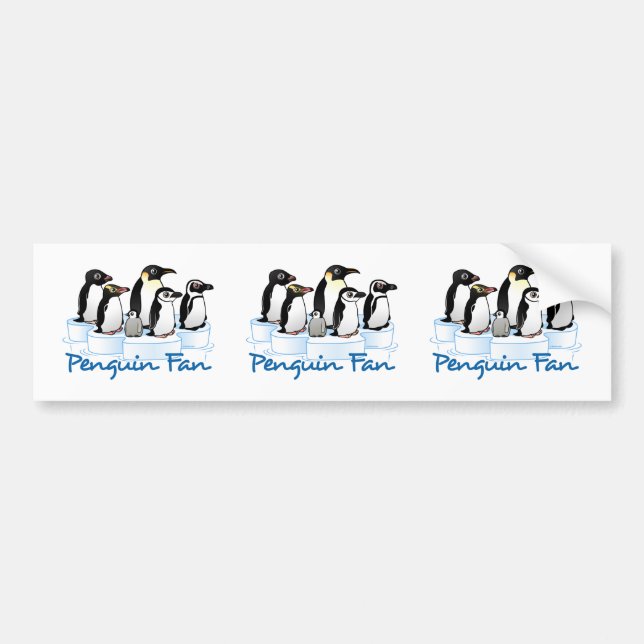 Pegatina Para Coche Fan del pingüino (Frente)