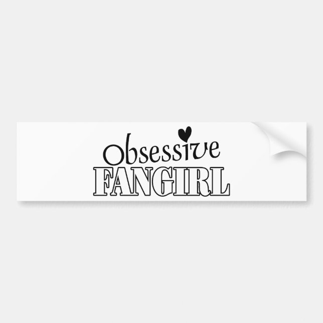 Pegatina Para Coche Fangirl obsesivo (Frente)