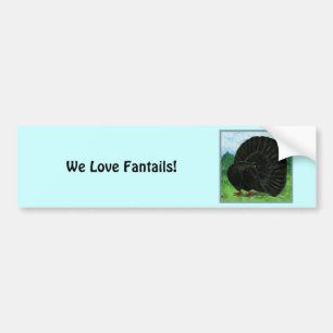 Pegatina Para Coche Fantail: Negro