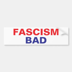 PEGATINA PARA COCHE FASCISMO MALO