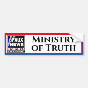 Pegatina Para Coche Faux News "Ministerio de la Verdad"