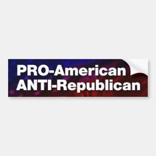 Pegatina Para Coche Favorable-Americano, anti-Republicano