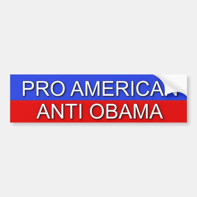 PEGATINA PARA COCHE FAVORABLE AMERICANO….OBAMA ANTI (Frente)