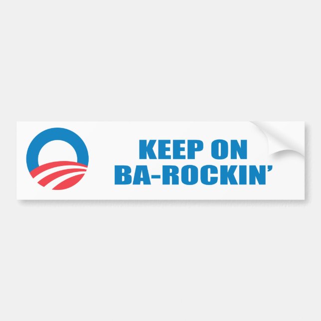 Pegatina Para Coche Favorable-Obama - GUARDE EN BA-ROCKIN (Frente)