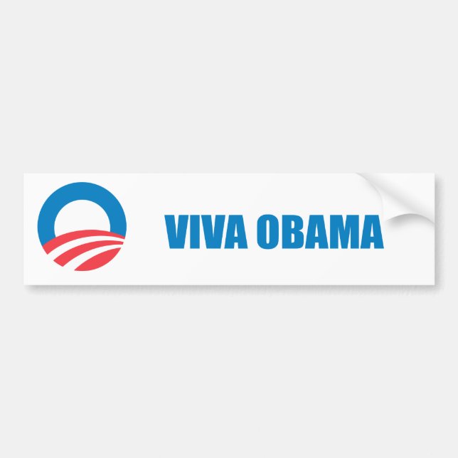 Pegatina Para Coche Favorable-Obama - VIVA OBAMA (Frente)