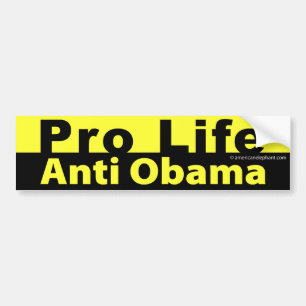 Pegatina Para Coche Favorable vida Obama anti