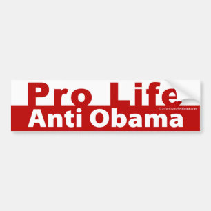 Pegatina Para Coche Favorable vida Obama anti
