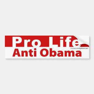 Pegatina Para Coche Favorable vida Obama anti