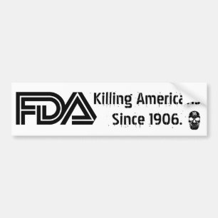 Pegatina Para Coche FDA malvada (blanco)