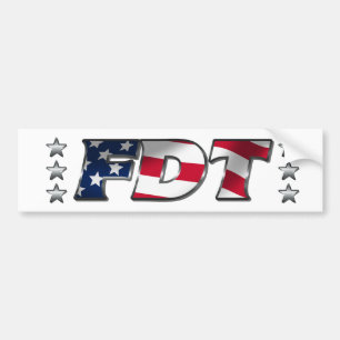 Pegatina Para Coche FDT Eff Donald Trump contra Trump