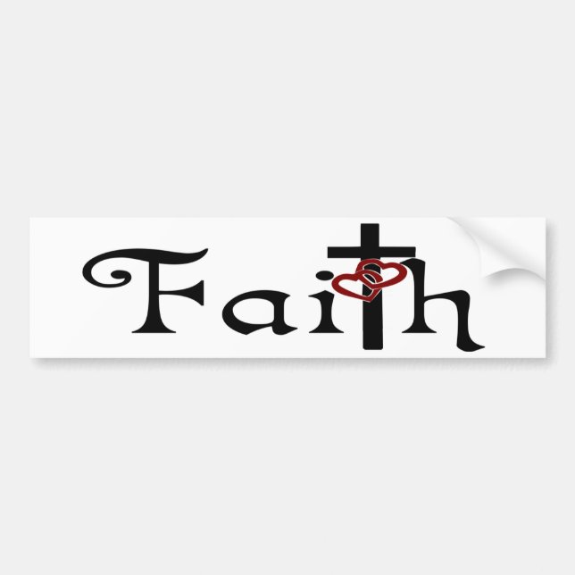 Pegatina Para Coche Fe cristiana (Frente)