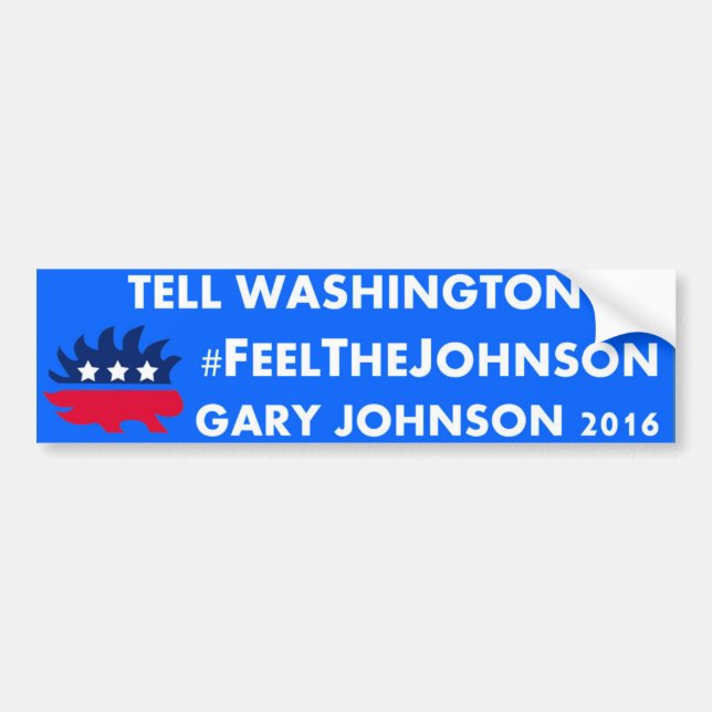 Pegatina Para Coche #feelthejohnson Gary Johnson 2016 (Frente)