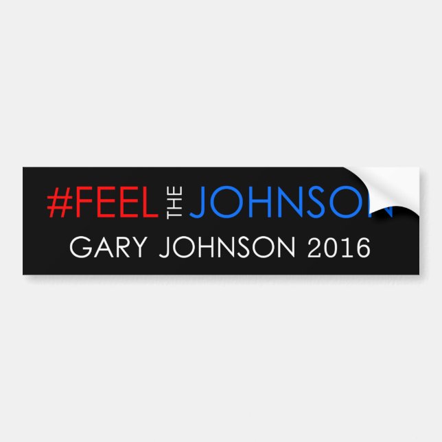 Pegatina Para Coche #feelthejohnson Gary Johnson 2016 (Frente)