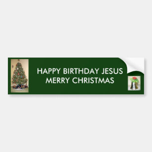 Pegatina Para Coche Felices Navidad BumperSticker de Jesús del feliz