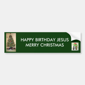Pegatina Para Coche Felices Navidad BumperSticker de Jesús del feliz
