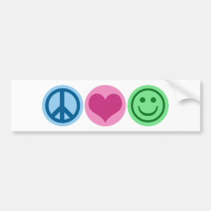 Pegatina Para Coche Felicidad del amor de la paz