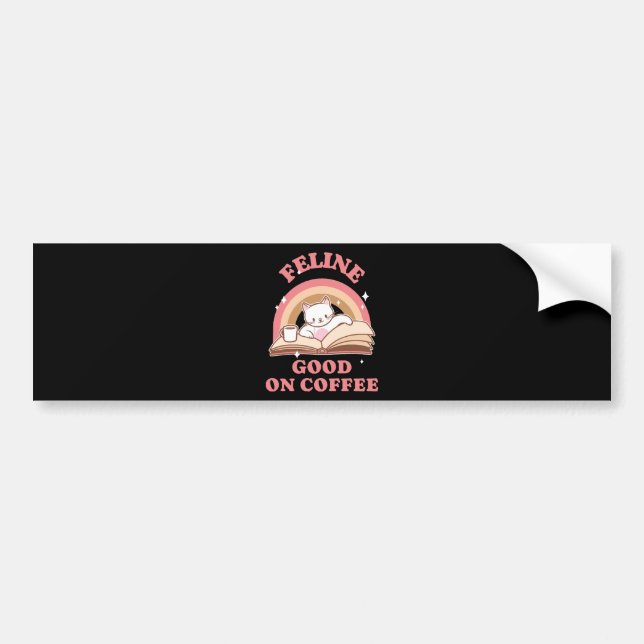 Pegatina Para Coche Feline Good en Café (Frente)