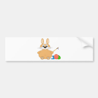 Pegatina Para Coche Feliz Conejo de Pascua