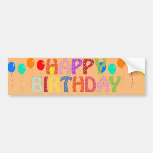 Pegatina Para Coche Feliz cumpleaños