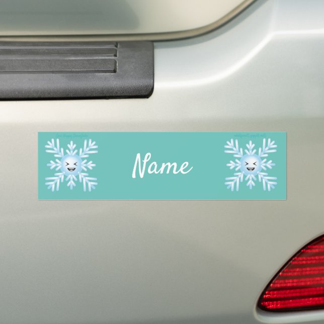 Pegatina Para Coche Feliz Emoticon de Snowflake Thunder_Cove (en coche)