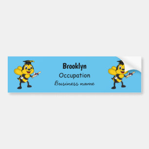 Pegatina Para Coche Feliz graduación de abejas personalizados
