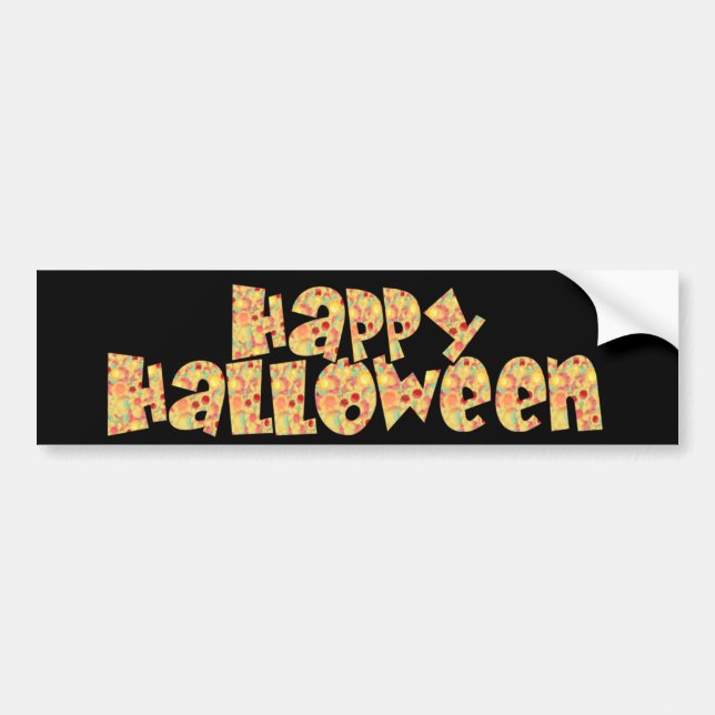 Pegatina Para Coche Feliz Halloween (Frente)