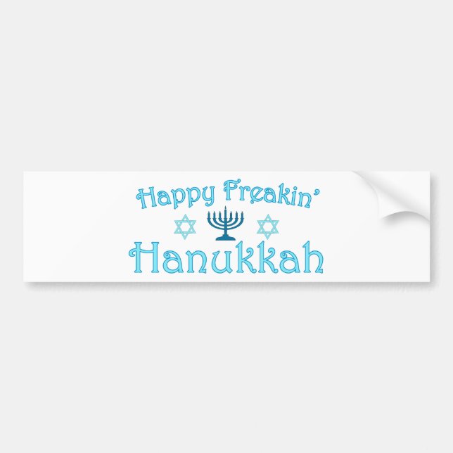 Pegatina Para Coche feliz hanukkah (Frente)