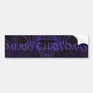 Pegatina Para Coche Feliz Navidad Black Purple Kaleidoscope Diseño