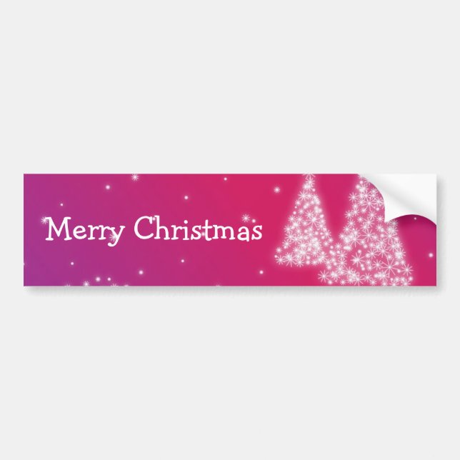 Pegatina Para Coche Feliz Navidad Bumper Sticker (Frente)