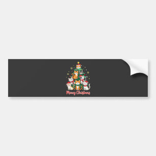 Pegatina Para Coche Feliz Navidad Graciosa Navidad Catmas Kitten Xmas 
