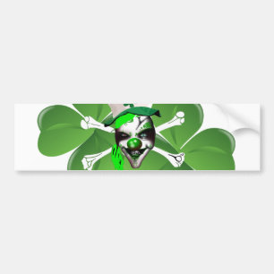 Pegatina Para Coche Feliz payaso aterrador de St Patrick