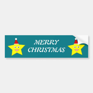Pegatina Para Coche Feliz Personalizado Estrella de Navidad