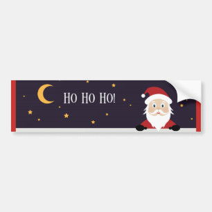 Pegatina Para Coche Feliz Santa Claus Ho ho en la Noche de Navidad