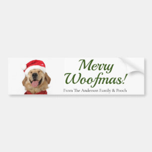 Pegatina Para Coche ¡Feliz Woofmas! Amantes del perro