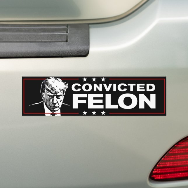 Pegatina Para Coche Felon Anti Trump, condenado (en coche)