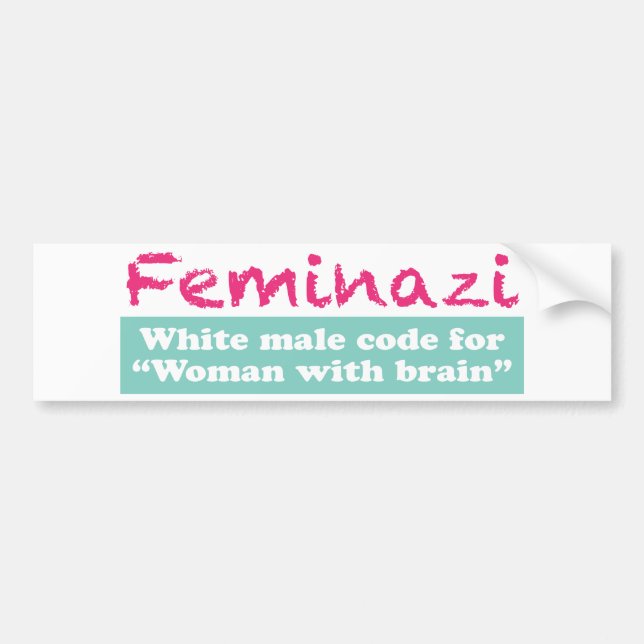 Pegatina Para Coche Feminazi (Frente)