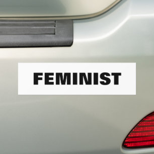 Pegatina Para Coche "feminista" blanco negro