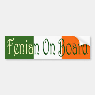 Pegatina Para Coche Fenian On Board Bumper Sticker