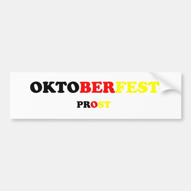 Pegatina Para Coche Fest Prost de Oktober (Frente)